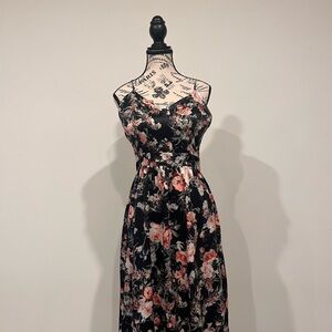 Sam & Lavi Womens Black Spaghetti Strap Dress